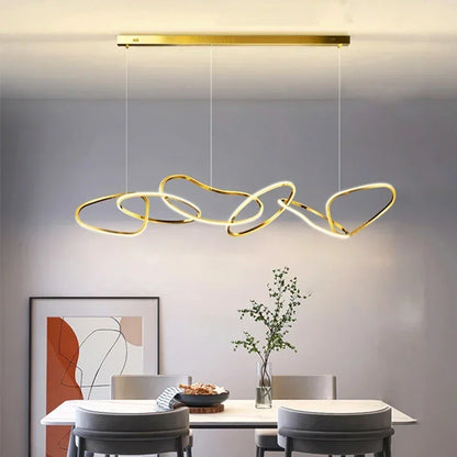Modern Simplicity Circle LED Pendant Lights for Dining Living Home Decor Hanging Ring Chandelier Lamp Fixture
