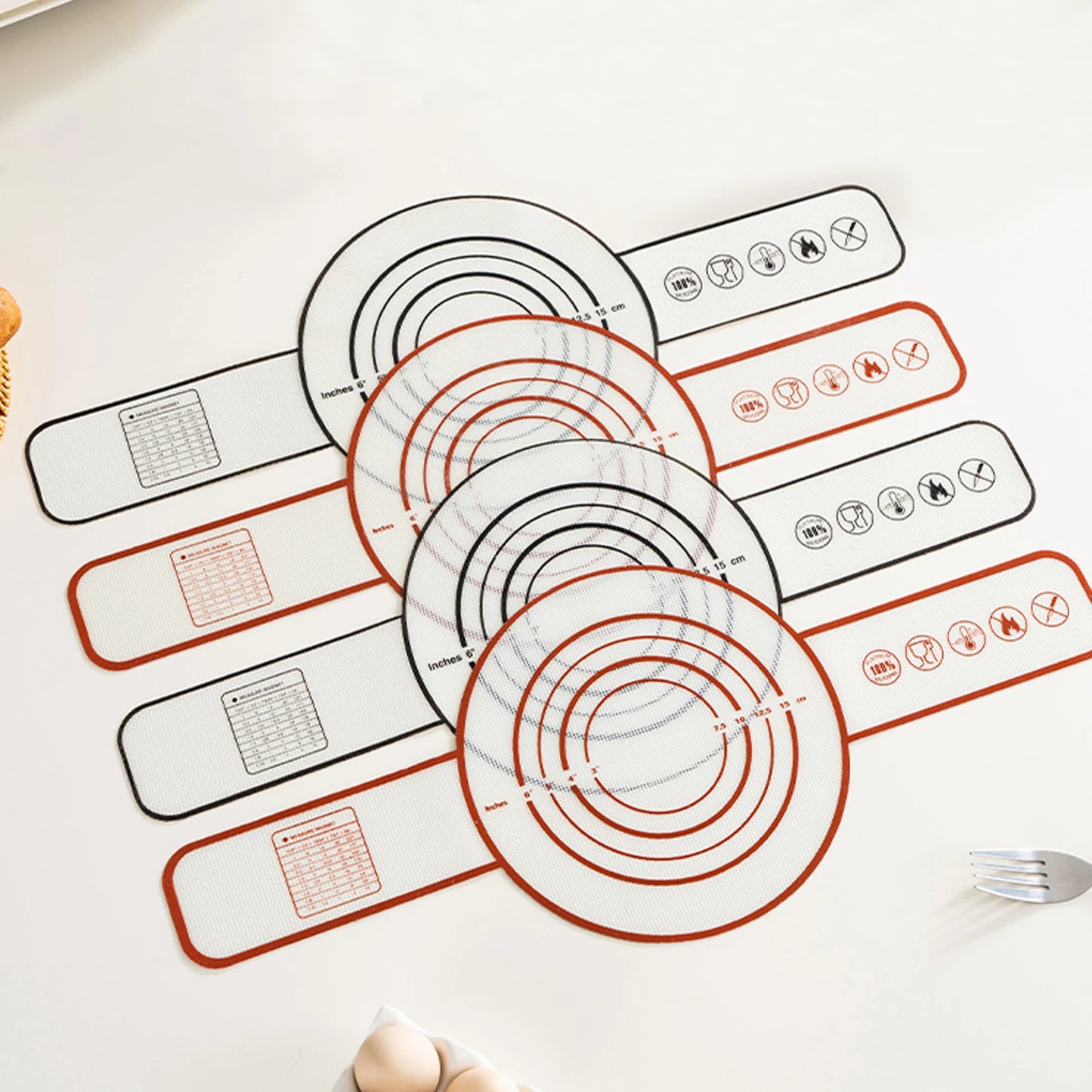 Silicone Bread Sling for Dutch Oven, Reusable Baking Mat with Long Handles, Non-Stick Sheet Liners for Transferable Dough Pastry