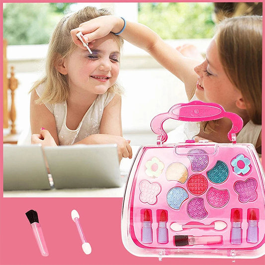 Princess Make Up Box Play House Toy Girls, Eye Shadow Makeup Cosmetics Handbag, Birthday Christmas Gift for Kids Party Cosplay