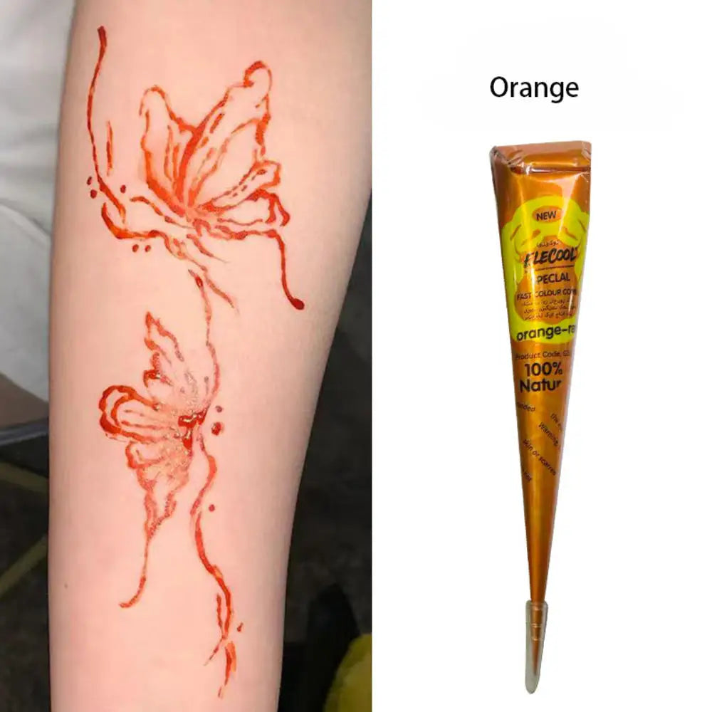 25g Indian Henna Dark Red Tattoo Paste Temporary Henna Cone For Tattoo Body Art Sticker Special Body Art Paint Henna