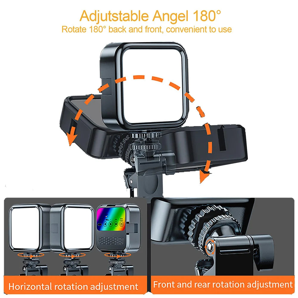 Portable LED Selfie Light for iPhone Samsung iPad Mobile Phone Laptop Clip Rechargeable Flash Fill Photo Video Photography Lamp