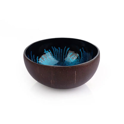 Natural Coconut Shell Bowl Dishes Handmade Kitchen Key Candy Nut Storage Bowl Paint Mosaic Craft Home Decor