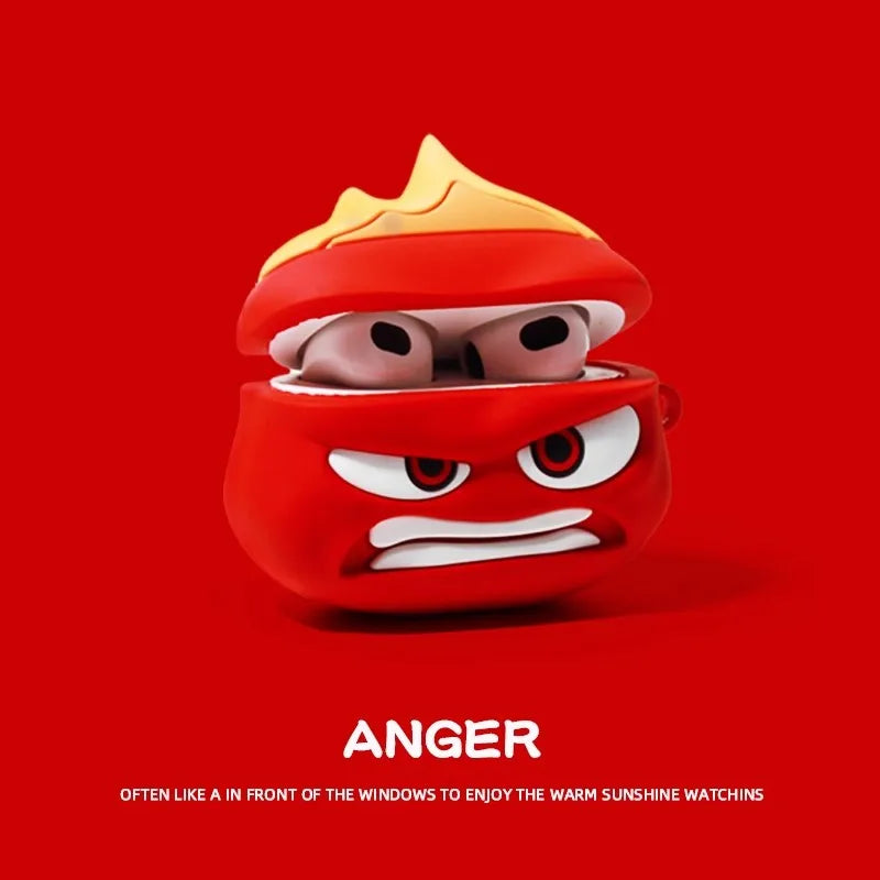 Anger Silicone Earphone Case Accessories Cover For Airpods 1 2 3 4 Pro Pro 2 Pro 3