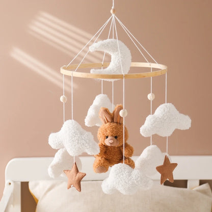 Baby Crib Mobile Bed Bell Toys Musical Rattle Educational Toys Bed Bell Newborn Mobile Bed Bell Bracket Baby Hanging Toys Holder