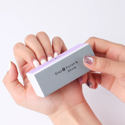 4 Sides Sponge Nail Buffers Colorful Sanding Buffing Block Grinding Polishing Nail File 4 Sided Professional Nail Manicure Tool