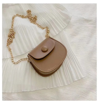 Fashion Kids Children PU Leather Shoulder Bag Lovely Baby Girls Mini Chain Coin Purse Cute Princess Crossbody Bags Small Wallet