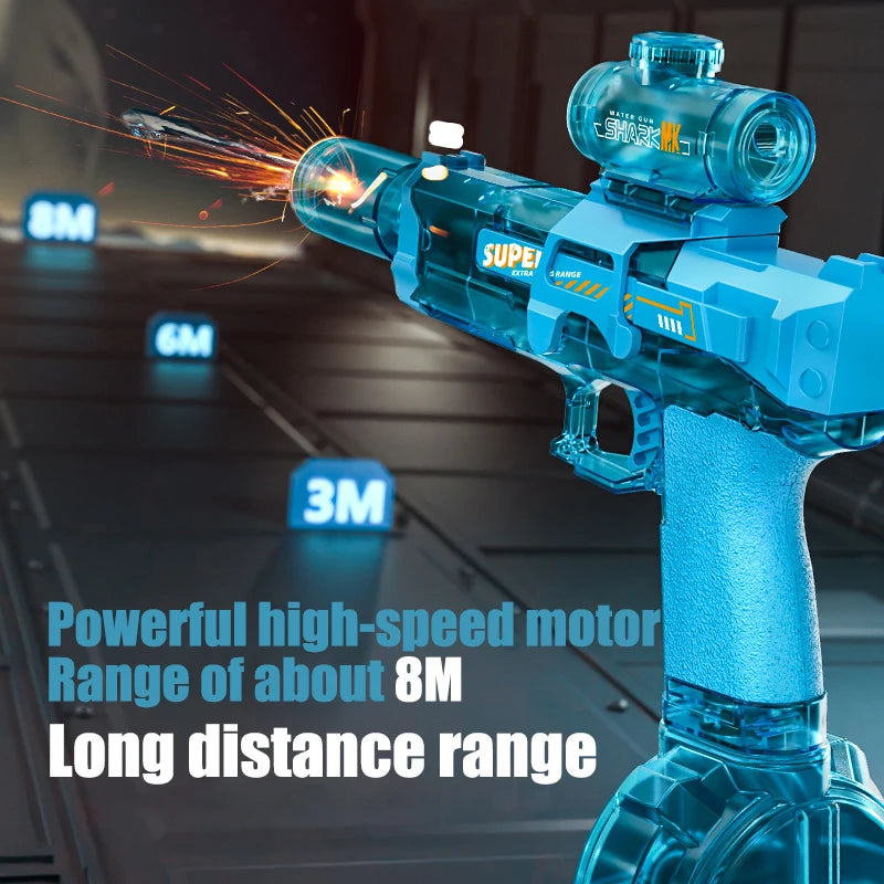 Electric Water Guns ,High Capacity Squirt Guns 26 FT Range with Light Up for Summer Outdoor Beach Swimming Pool Party Toy