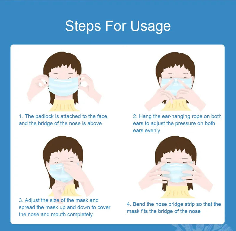 Black Disposable Mask Industrial 3 Layer Ply Filter Mask Adult Adjustable Mouth Face Masks Mascarillas Quirurgicas Homologadas