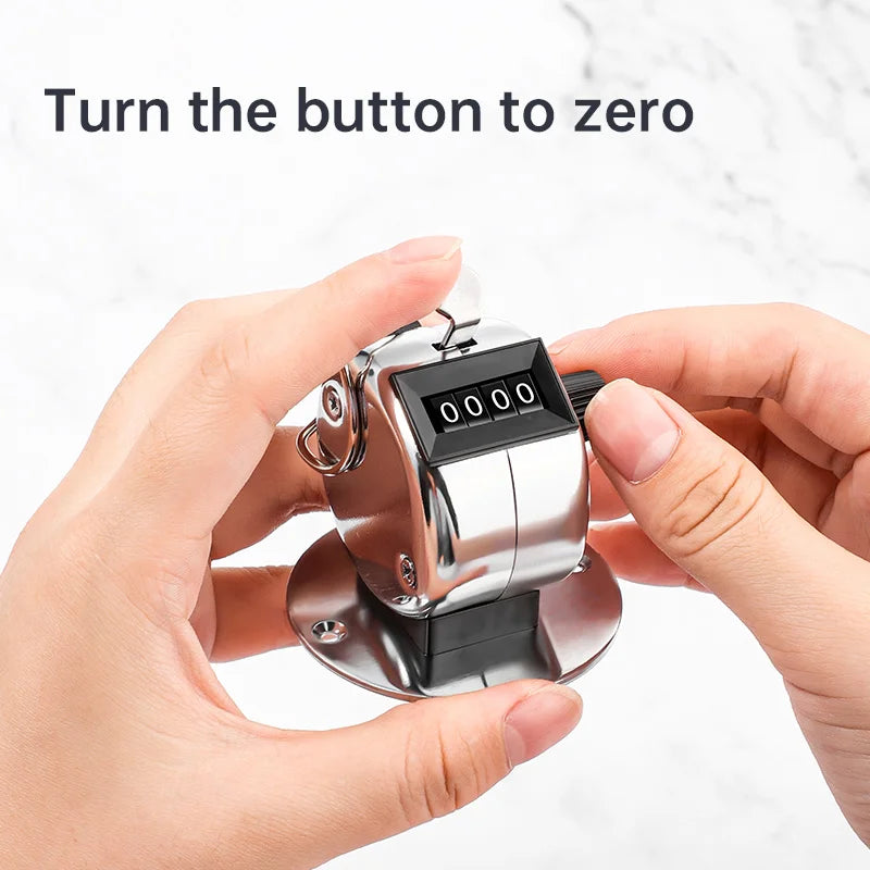 NEW Digital Hand Tally Counter Manual Counting Golf Clicker Training Counter 4 Digit Number Hand Held Tally Counter Mini Mechani