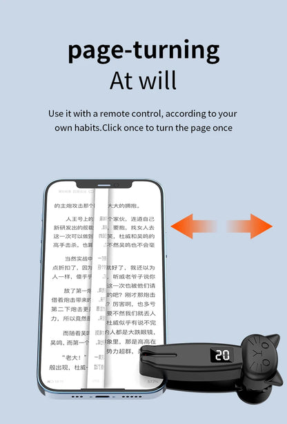 Remote Control Page Turner Bluetooth-Compatible 5.3 Camera Shutter Auto Clicker Phone Screen Tapper Device for Kindle Paperwhite