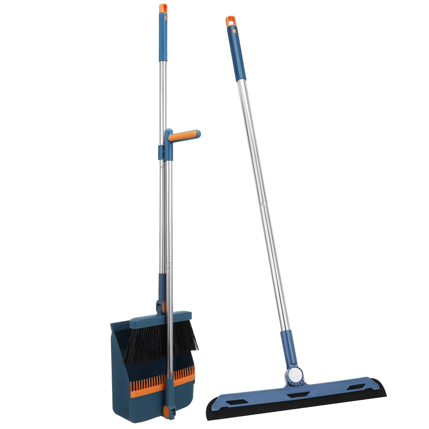 Dustpan Folding Broom Set With Hand Held Brooms For Sweeping Indoor Handheld 9500X2500X2000CM House Collapsible Blue Child