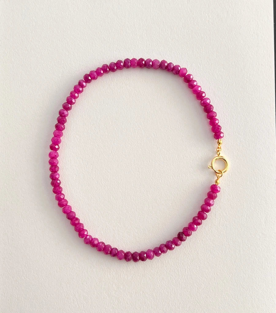 Colored Semi-precious Stone Fashion Necklace 5*8 Cut Natural Stone Beaded Necklace For women, Luxury Handmade  Jewelry