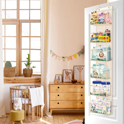 1pc 4 /6Layer Over The Door Hanging Organizer Cosmetics Wall Hanging Storage Organizerfor Nursery Bathroom Closet Bedroom Dorm