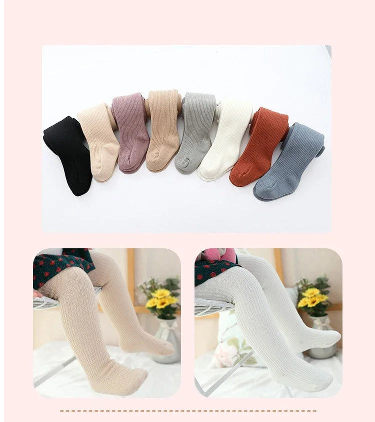 Girls Winter Tights - Thick Warm Cotton Pantyhose for Toddlers & Kids 0-6 Years