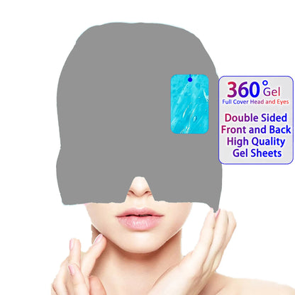 Gel Hot Cold Therapy Headache Migraine Relief Cap For Chemo,Sinus,Neck Wearable Therapy Wrap Stress Pressure Pain Relief Massage
