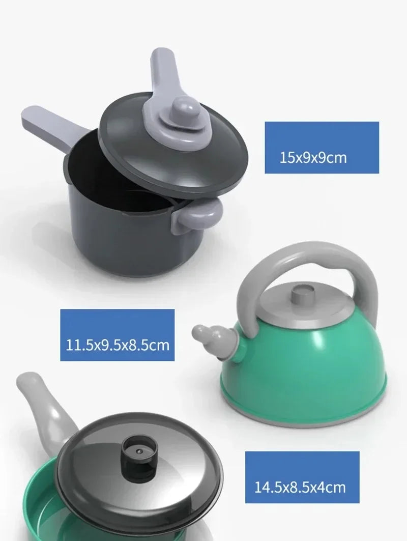 Kids Kitchen Toys Set 59/69 PCS Play Kitchen Accessories Kit with Play Pots Pans Pretend Food Cooking Toy Toddler Girls Boy Gift