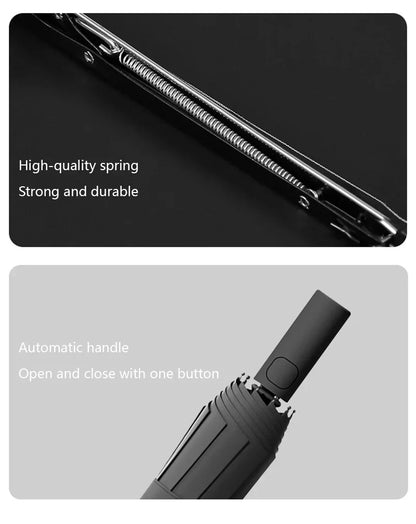 Fully Automatic Folding Umbrella 24 Bone Double Bone SPF 50 UV Protection Rain Resistance Strong Wind Resitance Umbrella