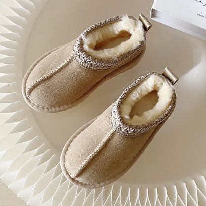 Kids Winter Slippers - Luxury Fur Lined Non-Slip Indoor Boots for Boys & Girls