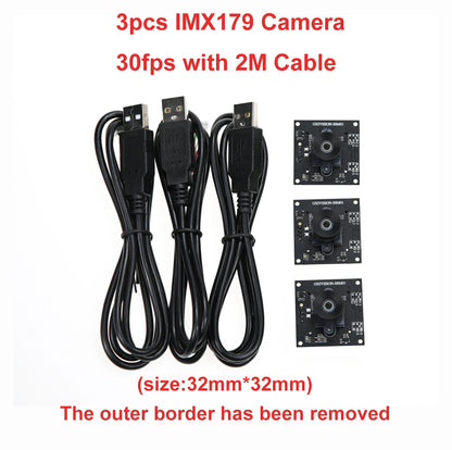 GXIVISION OV9732 1MP 30FPS 2M Cable 100 Degree USB Camera Module,3pcs OV2735、IMX179 Webcam Compatible For Autodarts.io Scoring