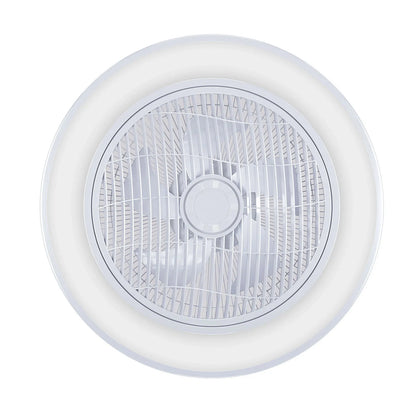 KOMORE Round Acrylic LED Ceiling Light Fan with Remote Control 3 Colour Temperature for Office, Living Room, Bedroom