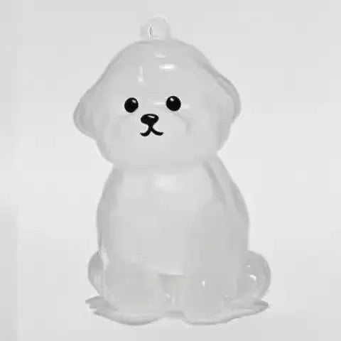 Transparent Dog Hair Storage Container Adorable Pet Keepsake Capsule Pendant With Key Ring for Pet Lovers DIY Memorial Keychain