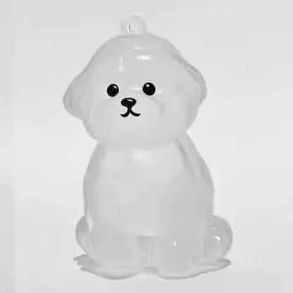 Transparent Dog Hair Storage Container Adorable Pet Keepsake Capsule Pendant With Key Ring for Pet Lovers DIY Memorial Keychain