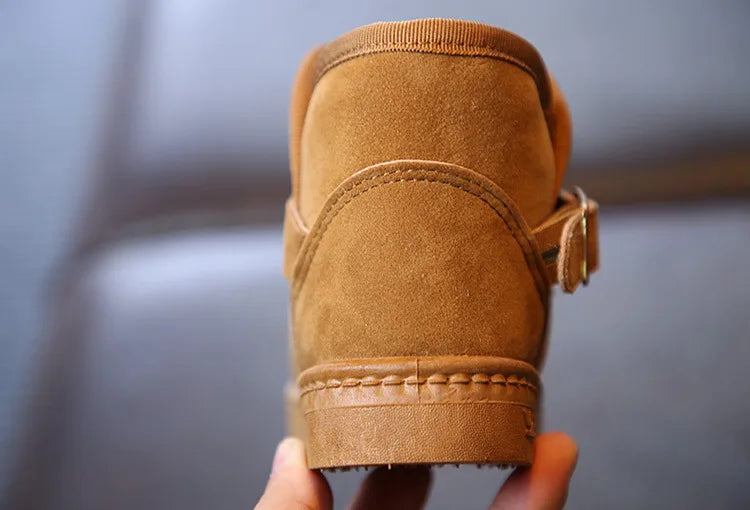 Kids Winter Slippers - Luxury Fur Lined Non-Slip Indoor Boots for Boys & Girls