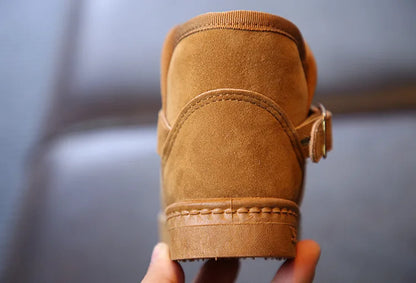 Kids Winter Slippers - Luxury Fur Lined Non-Slip Indoor Boots for Boys & Girls