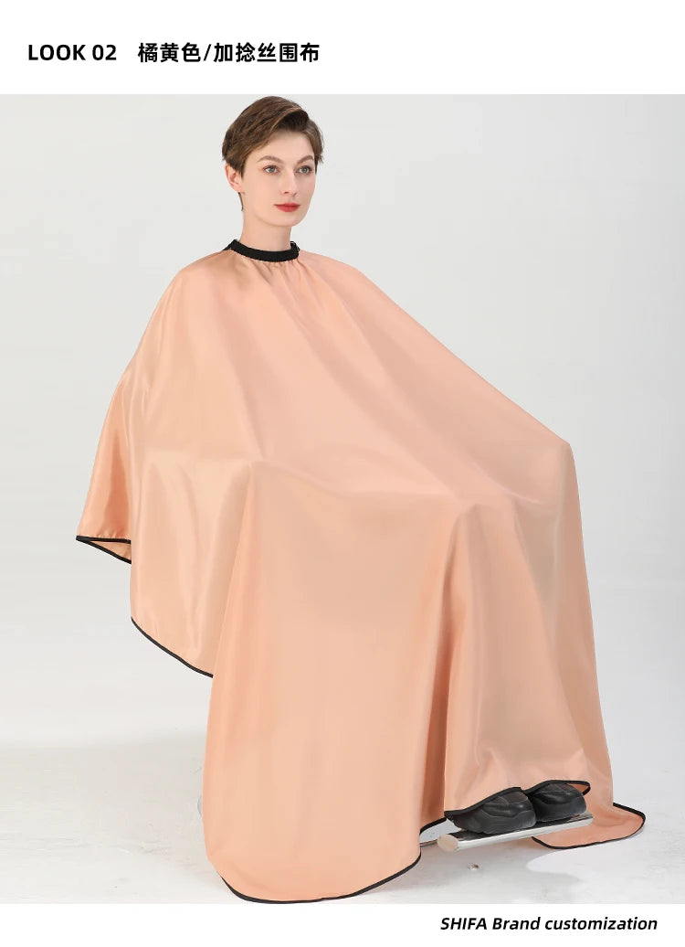 Plus Salon Professional Haircut Shawl Snap Waterproof Hairdresser Hairdressing Apron Barber Hair Cutting Dye Hair Styling Capes