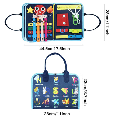 7-in-1 Montessori Busy Board for 3-6 Years Old - Sensory Learning Toy for Fine Motor Skills, Gift for Kids