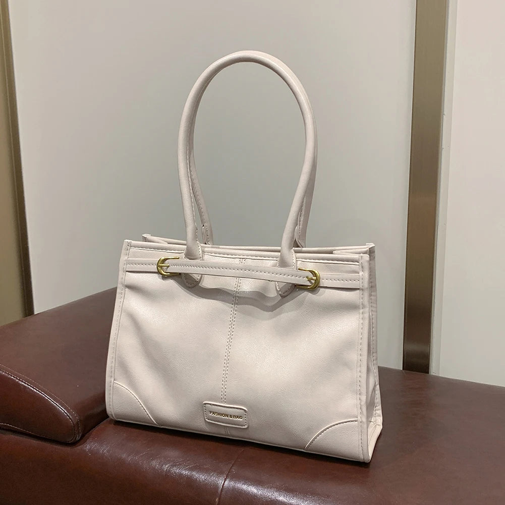 Luxury Handbag Designer Tote Bag for Women PU Leather Shoulder Bag Trendy Red Tote Bags Clutch Handbag for Work Commuter Bag