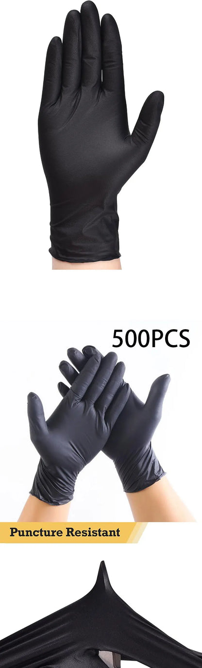 Nitrile Gloves Disposable Thickened Wear Resistant Black Food Household Food Grade Protective Dishwashing Rubber Wholesale Latex