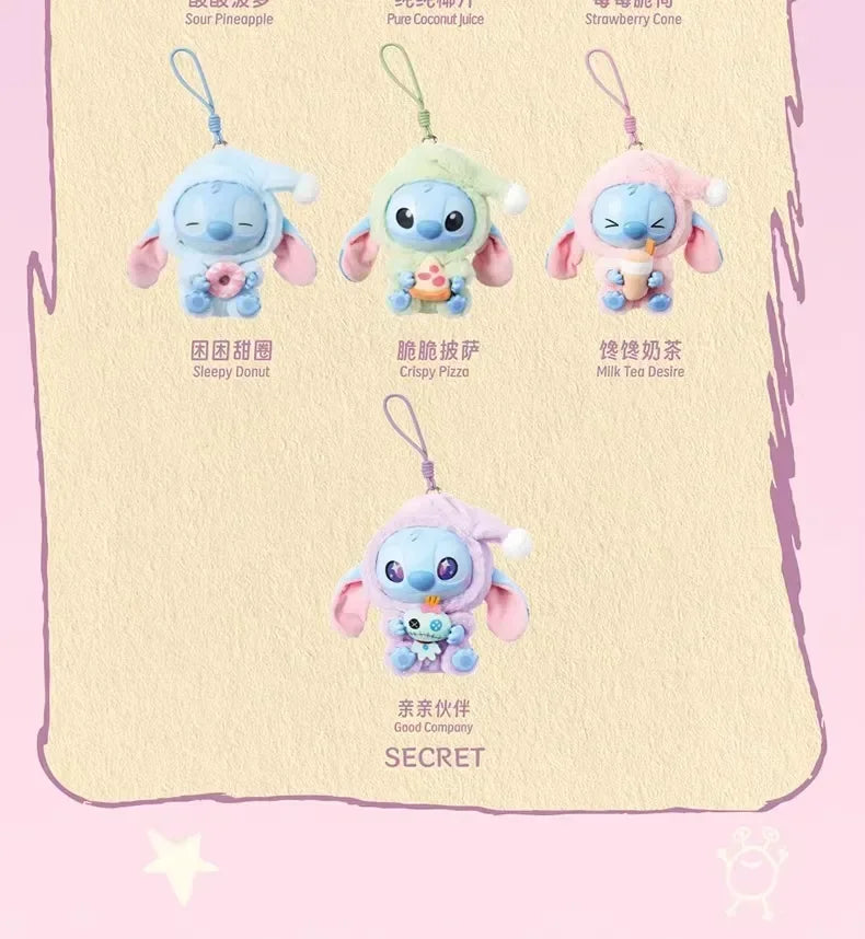New Stitch Eat Some Thing Before Sleep Series Vinyl Blind Box Bag plush Pendant Cute Doll Mystery Box Toy Adult Gift