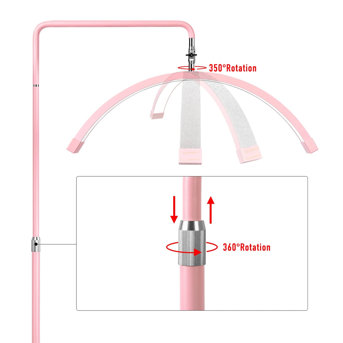 Fosoto Multifunctional Half Moon Lamp Video Ring Lash Light For Beauty Facials Salon Tatoo Live Stream Photography Photo TikTok