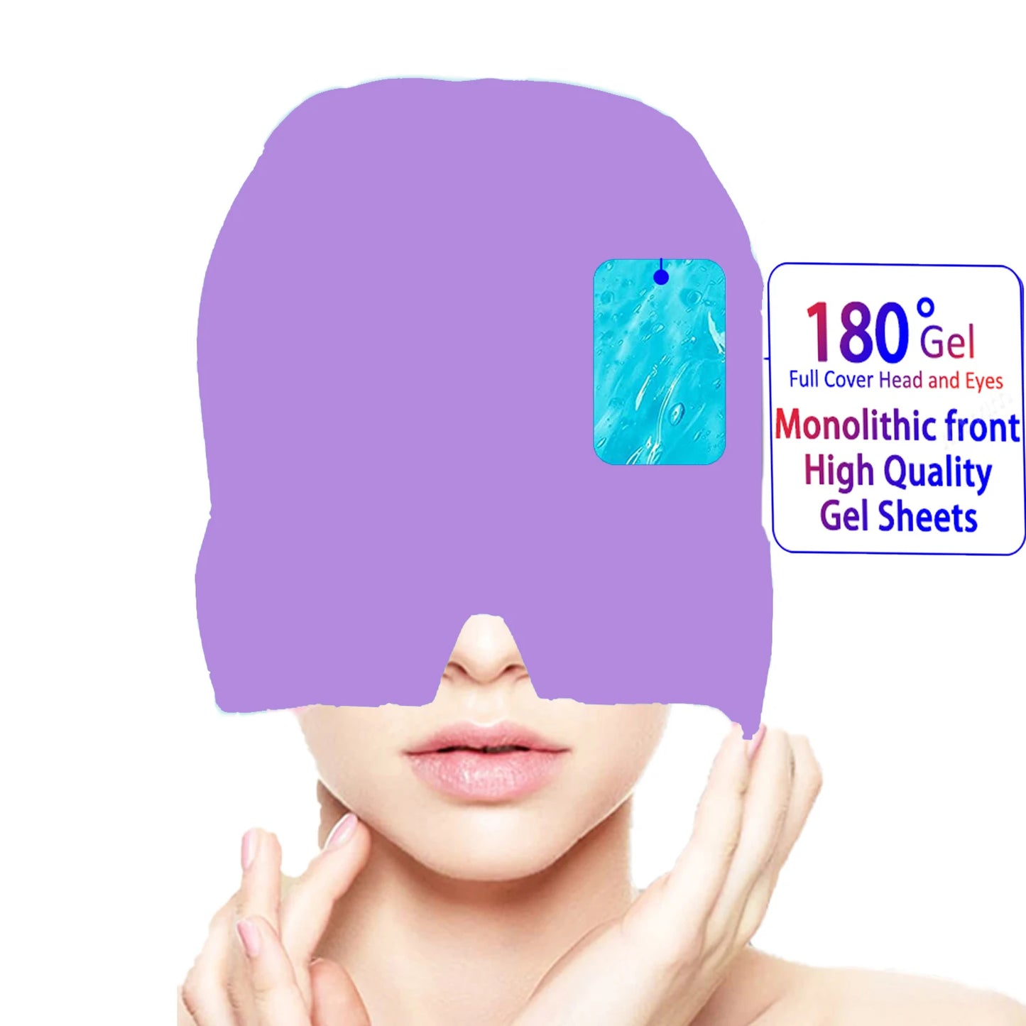 Gel Hot Cold Therapy Headache Migraine Relief Cap For Chemo,Sinus,Neck Wearable Therapy Wrap Stress Pressure Pain Relief Massage