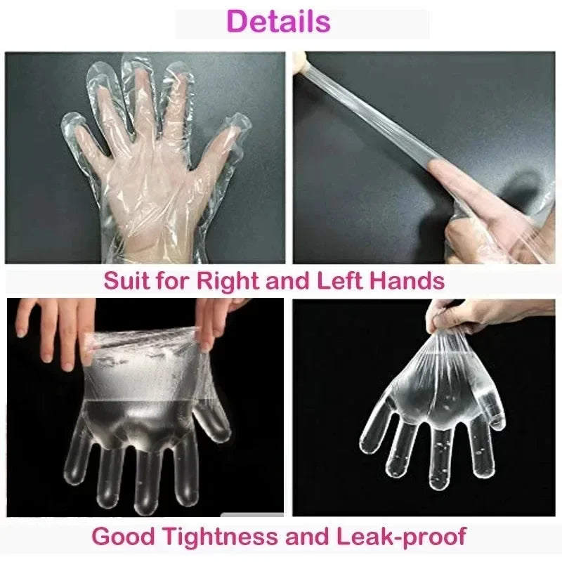 Eco-friendly Disposable Gloves Garden Household Restaurant BBQ Clear Multi-functional Gloves Food Grade New