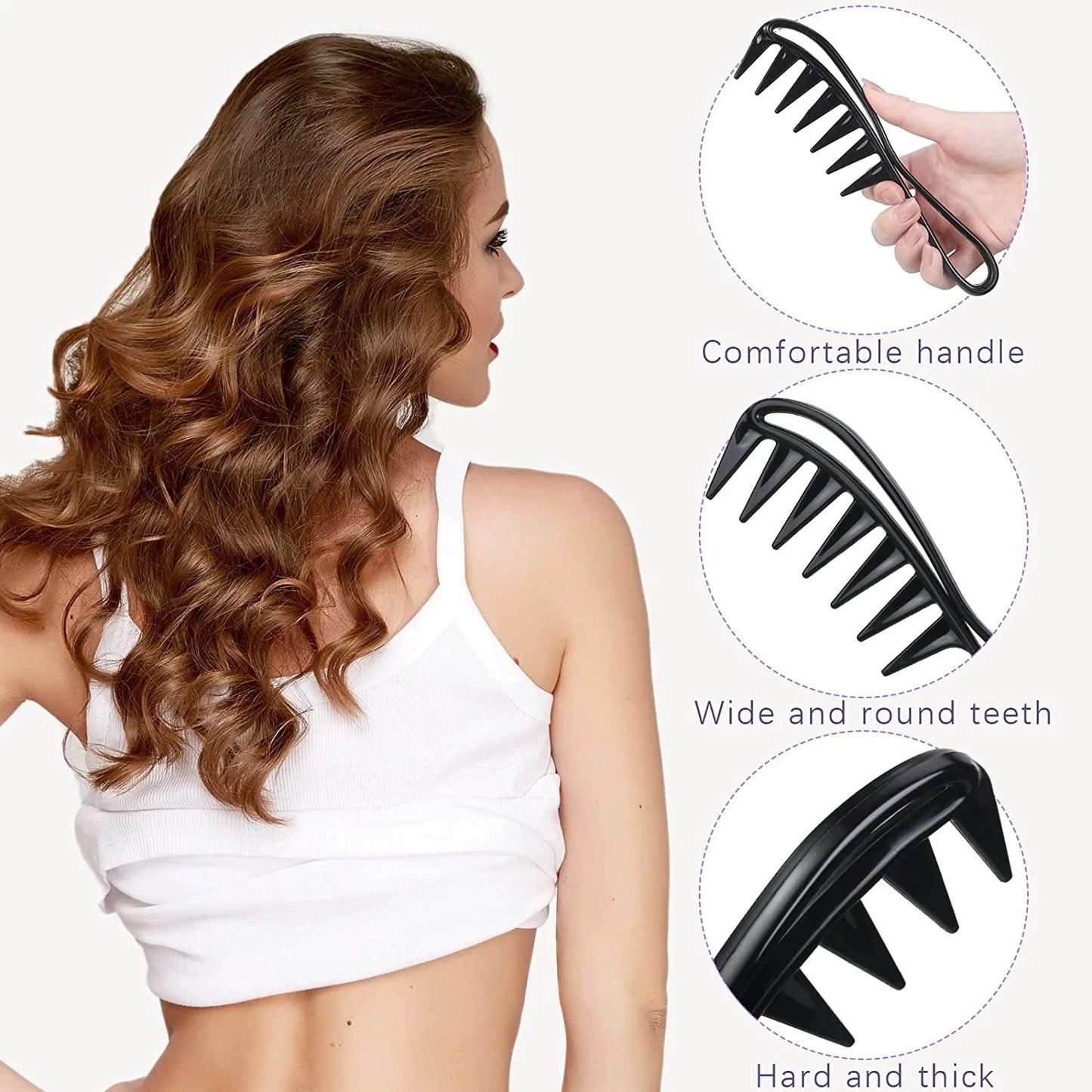 Barber Men Oil Comb Wide Tooth Shark Plastic Comb Hair Clipper Curling Salon Home Hairdressing Comb Massage Barber Stlying Tools