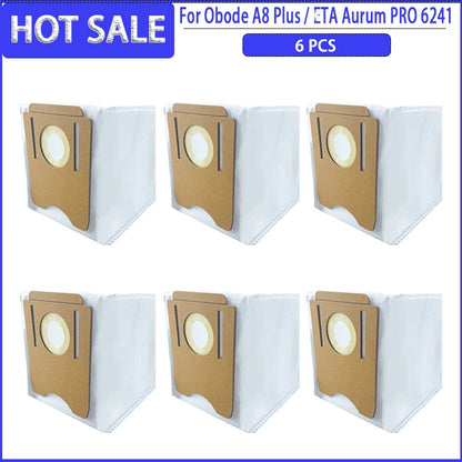 Main Side Brush HEPA Filter Mops Colth Dust Bag For Obode A8 Plus / ETA Aurum PRO 6241 Robotic Vacuum Cleaner Accessories