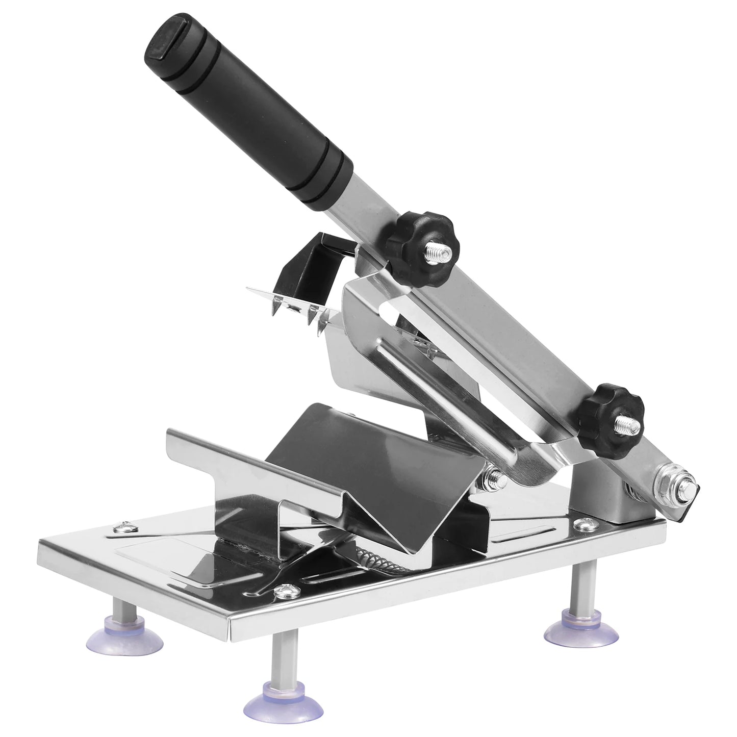 Frozen Meat Slicer Stainless Steel Meat Food Slicer with Anti Slip Suction Cups Thickness Adjustable Meat Cutting Machine