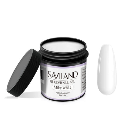 Saviland 100g Builder Nail Gel White Nude Pink Nail Extension Gel Multifunctional Nails Art Gel Polish Soak Off UV for Salon DIY
