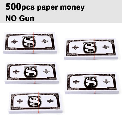 Shoot Money Gun Toy Funny Party Game Shoot Pistol Paper Money Wedding Birthday Christmas Decoration Shooter Throwing Kids Toys