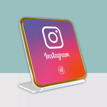 NFC Dual Chips Acrylic Restaurant Table Display Stand for Google+Instagram Google+Facebook Social Media