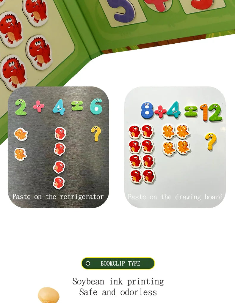 Kids Math Arithmetic Magnetic Stickers Digital Decomposition Arithmetic Montessori Games Baby Early Learning Education Toys