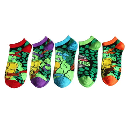 Teenage Mutant Ninja Turtles TMNT Socks Cartoon Women Men Anime Cute Socks Short Cotton Blends Low Cut Ankle Boat Socks Summer