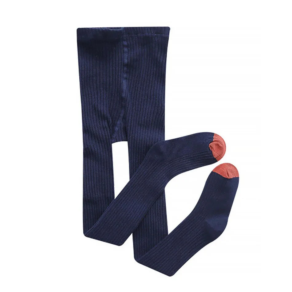 Baby Tights for Girl Spring Autumn Stockings Children Warm Pantyhose Kids Cotton Pants Candy Color Ribbed Girl Trousers 0-8 Year