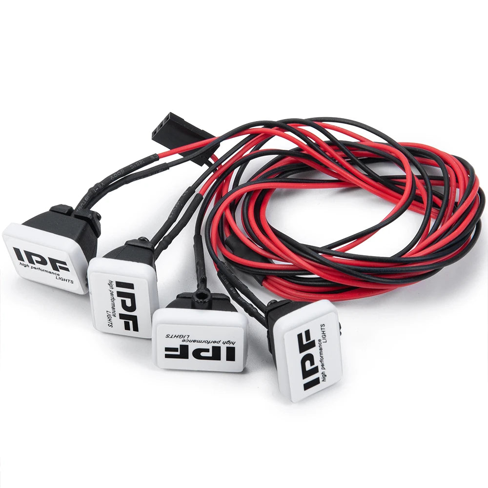 MIBIDAO 2/4LED RC Car Roof Light Round Lamp Spotlight For 1/10 Axial SCX10 II 90046 TRX4 Tamiya CC01 D90 D110