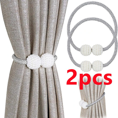 1/2PCS Pearl Magnetic Curtain Clip Curtain Holders Tie Back Buckle Clips Hanging Ball Buckle Tie Back Curtain Decor Accessories