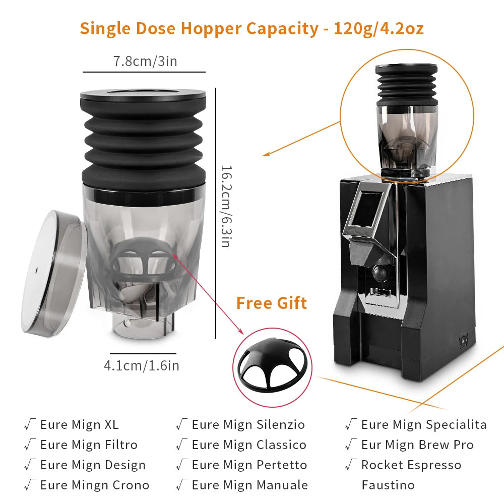Coffee Beans Grinder Single Dose Hopper/Bellows Coffee Grinder Bean Bin Blowing Cleaning Tools For Eureka Mignon And Helios