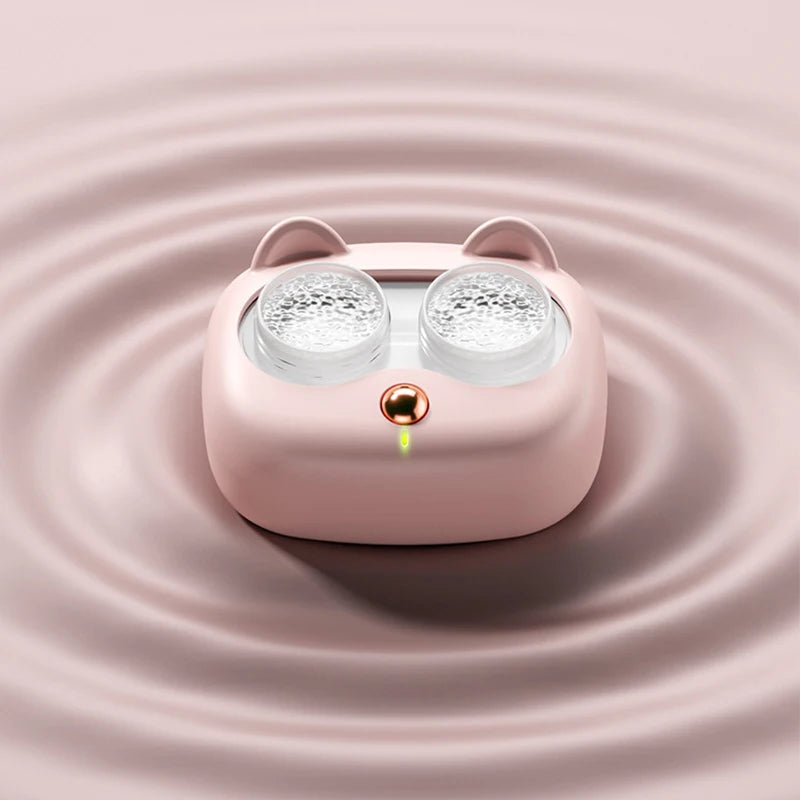 USB Ultrasonic Contact Lens Cleaner Machine,  with Removable Box, Portable Rechargeable & Battery Dual mode optional