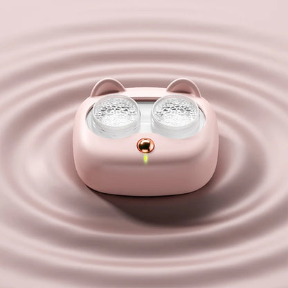 USB Ultrasonic Contact Lens Cleaner Machine,  with Removable Box, Portable Rechargeable & Battery Dual mode optional
